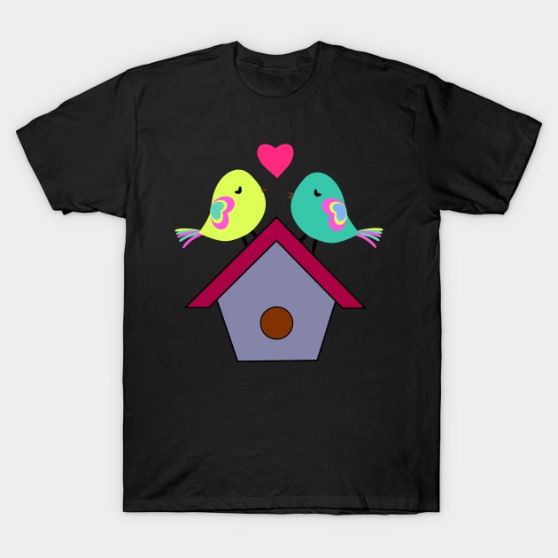 Cute birds-new home T-Shirt by cocodes